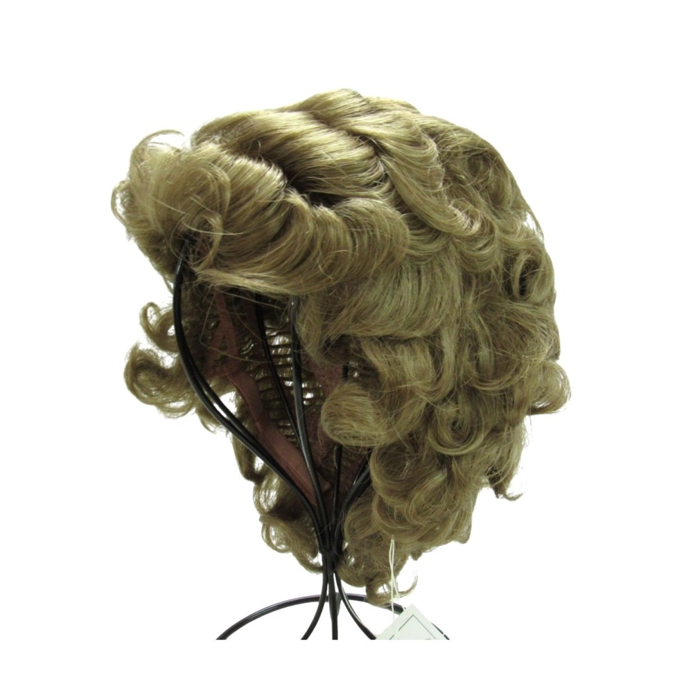 NIB PAULA YOUNG #14 Ash Brown GENIE WIG Short Curly Classic SYNTHETIC HAIR Sz L